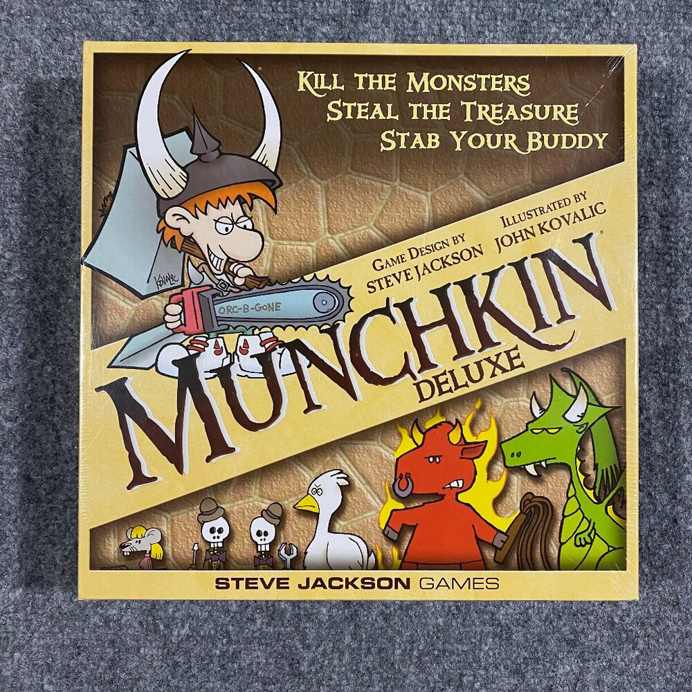 Munchkin Deluxe Family Board Game Steve Jackson Games 2018 SJG1483 Party Sealed